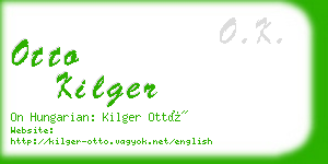 otto kilger business card